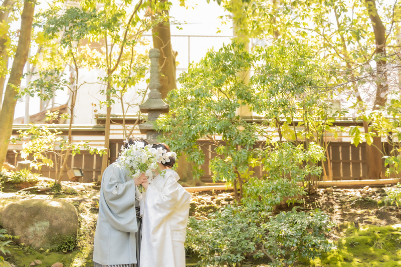 緑あふれる庭園で