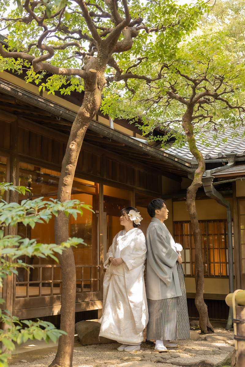 お庭に出て外撮影開始！