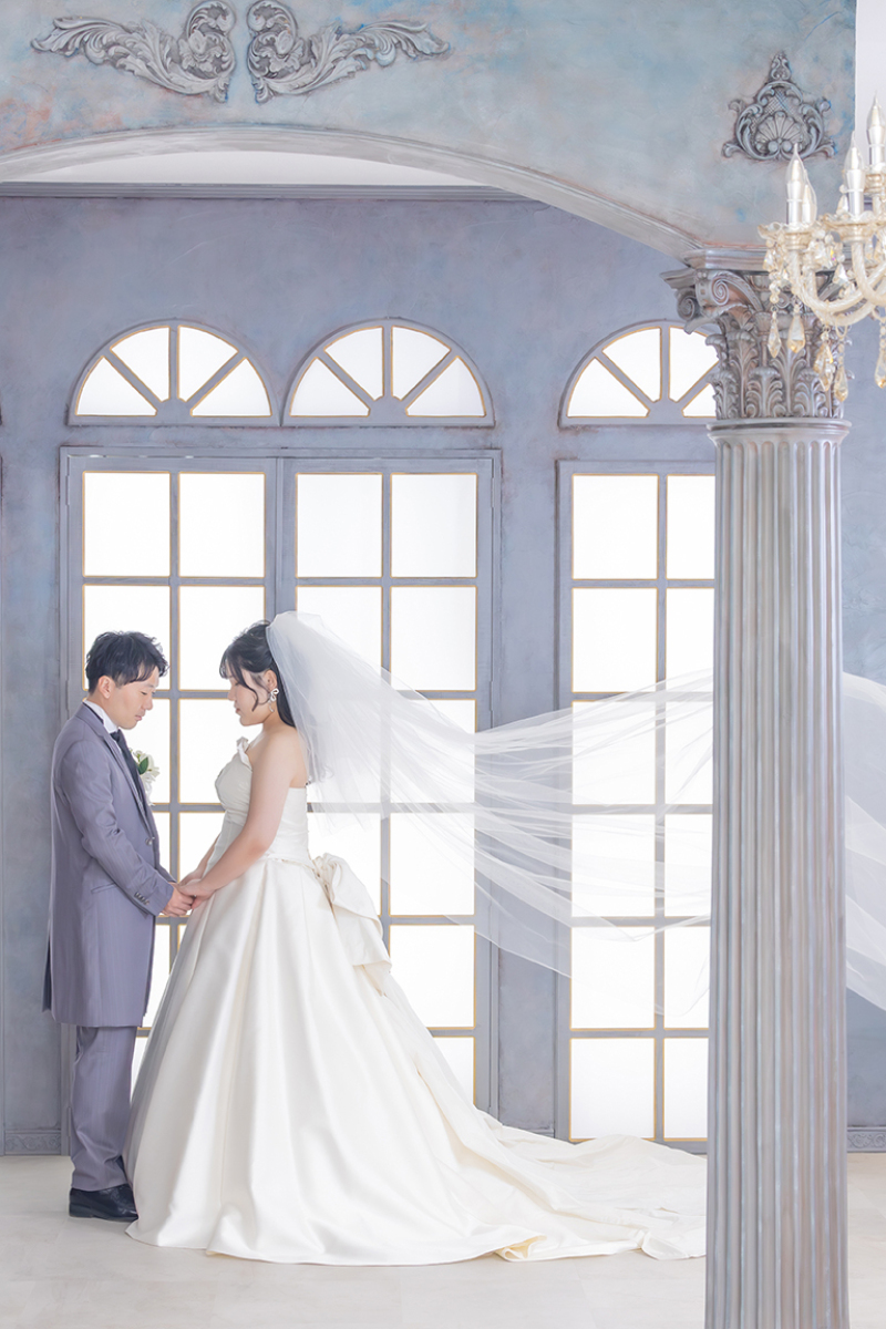 最後はベールをふわっと