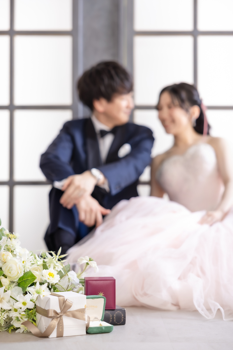 指輪越しショット