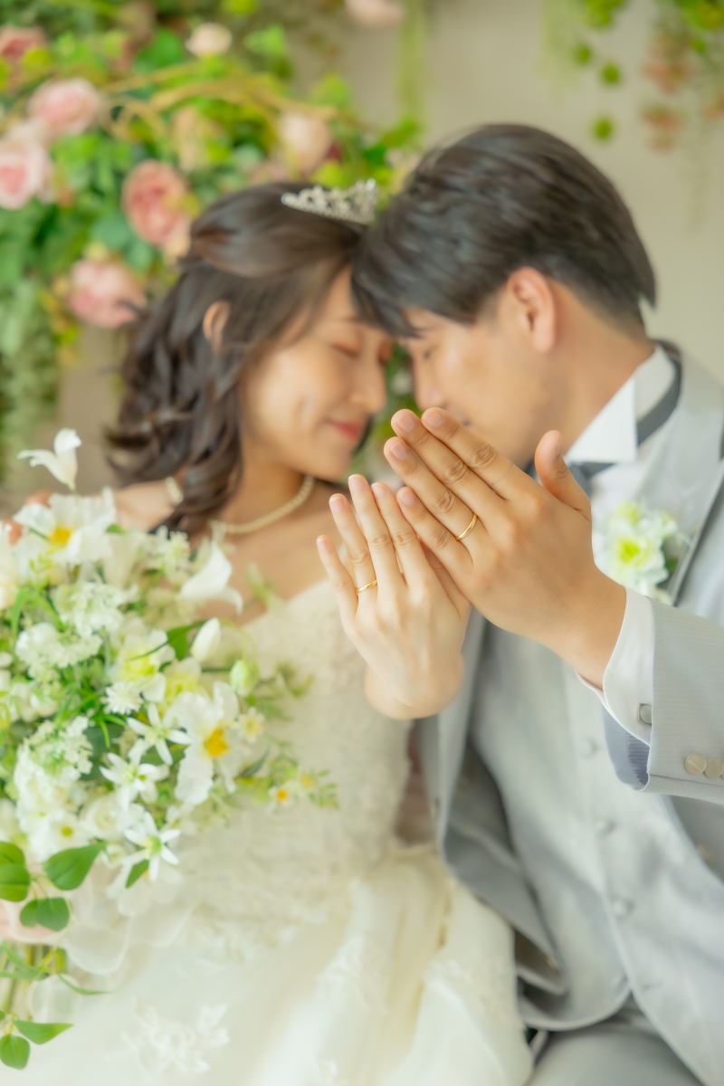 おでこをあわせて・・・