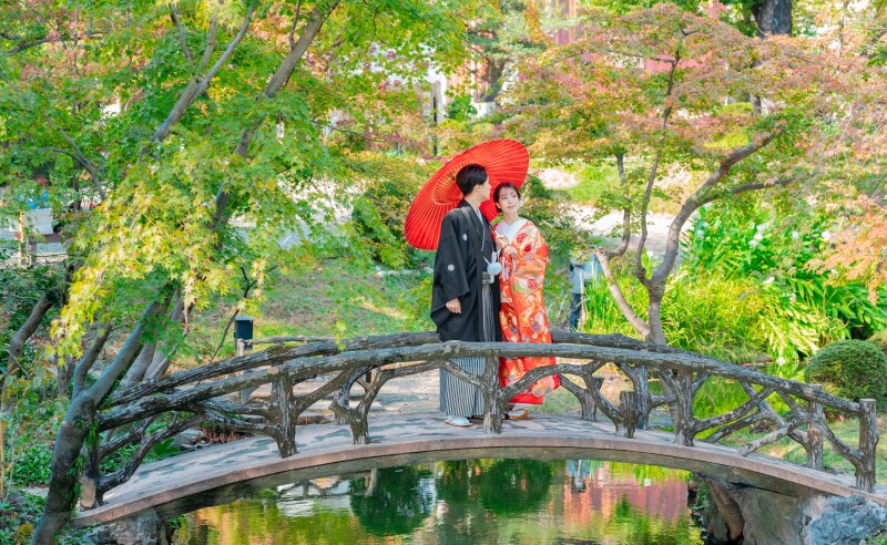 STUDIO FERICE_庭園で撮影できる