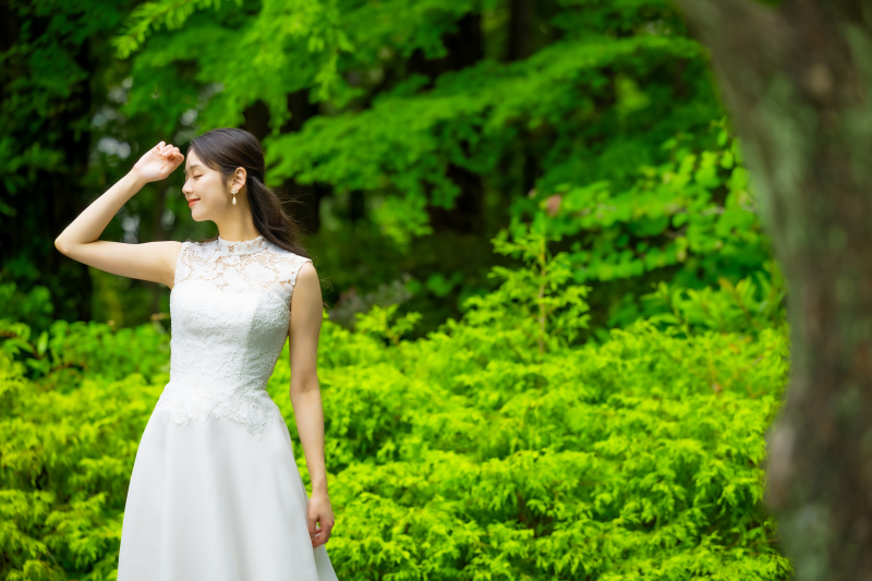 STUDIO FERICE_庭園で撮影できる