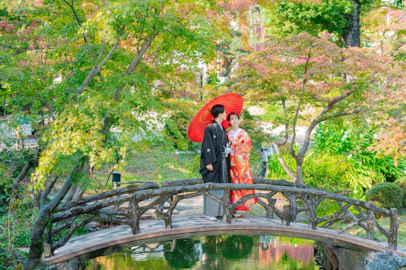 12月末まで< ★紅葉★揚輝荘 >和装1着【ロケーション撮影】たっぷり100カット♪|¥187,000 ⇒ ¥154,000