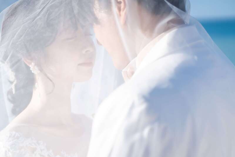 ベールでロマンチックに