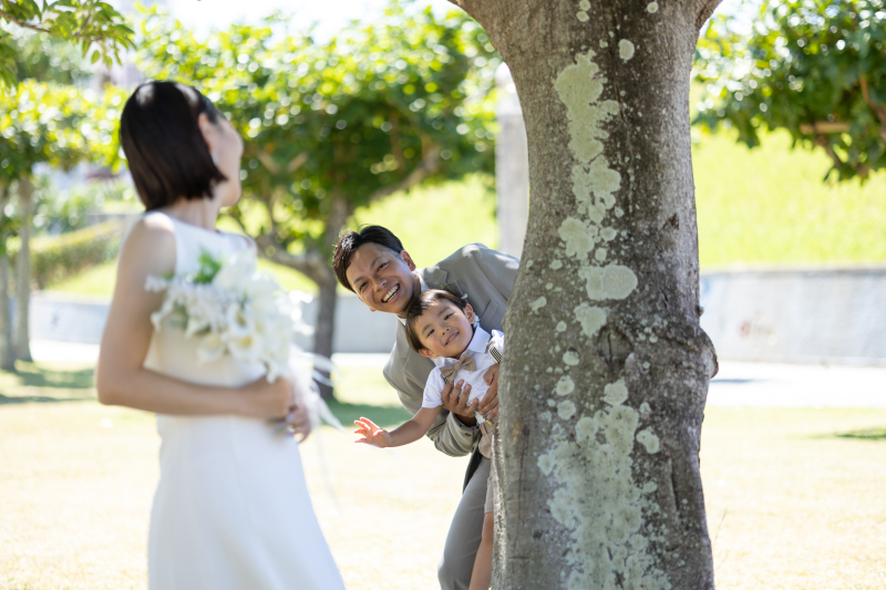 遊びながらのファミリーショット