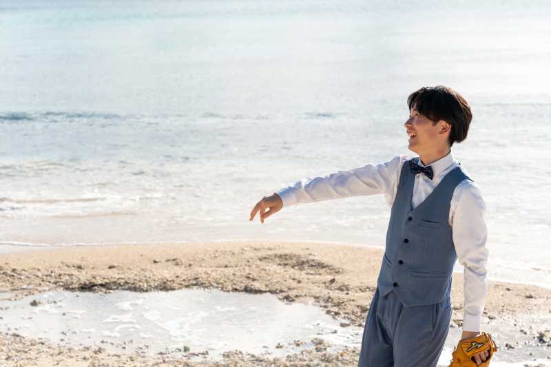 新郎様の自然体なソロショット