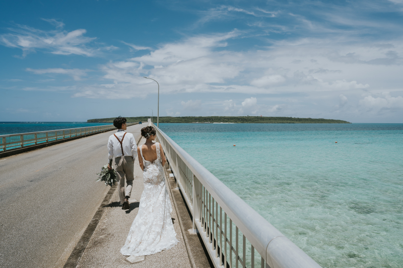 ◆宮古ブルーをバックに撮影ができる