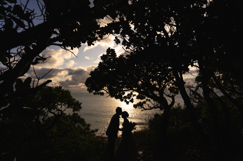 シルエットもお洒落に撮影します