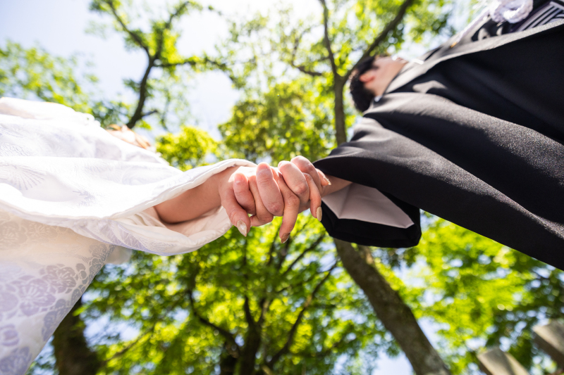 手繋ぎショット