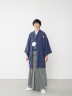 ネイビー紋服