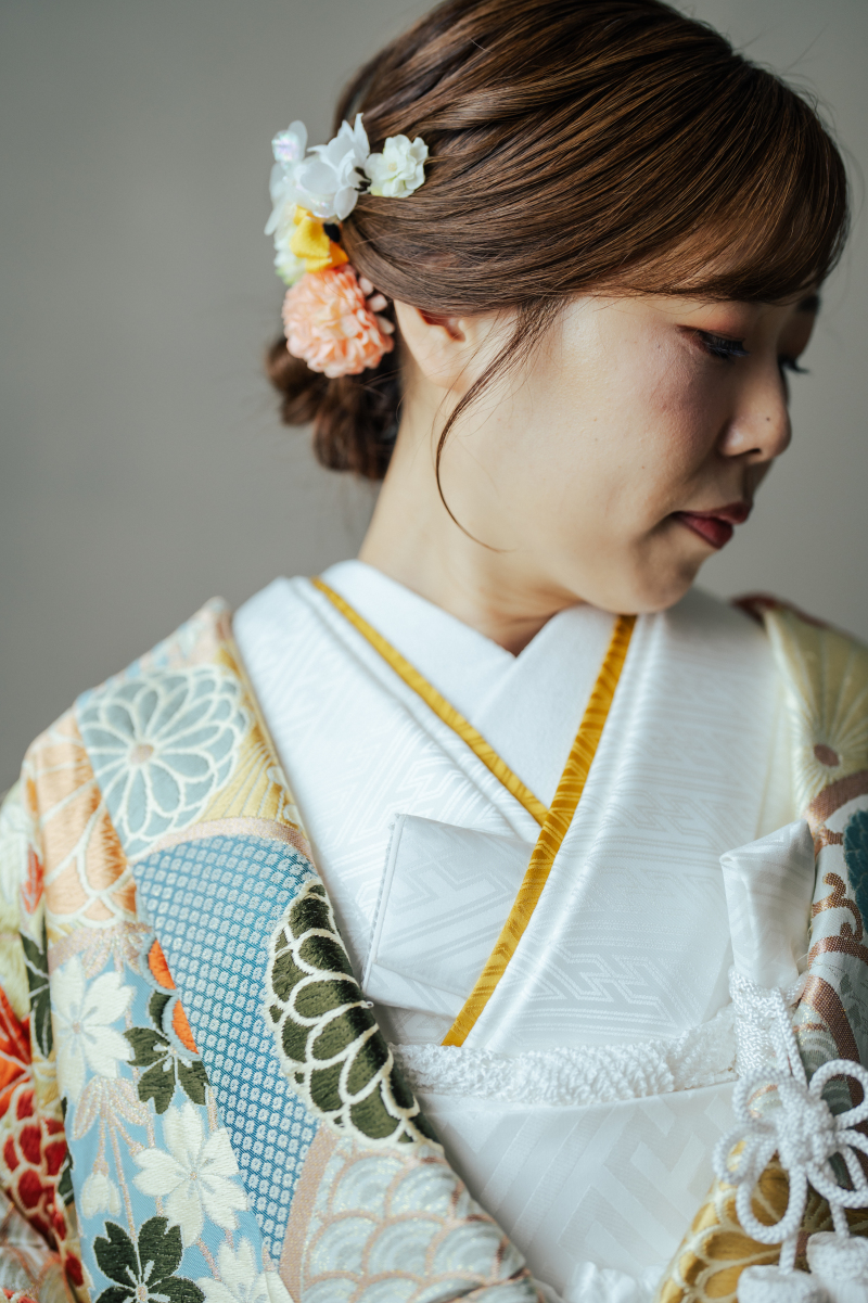髪飾りが彩る和装姿