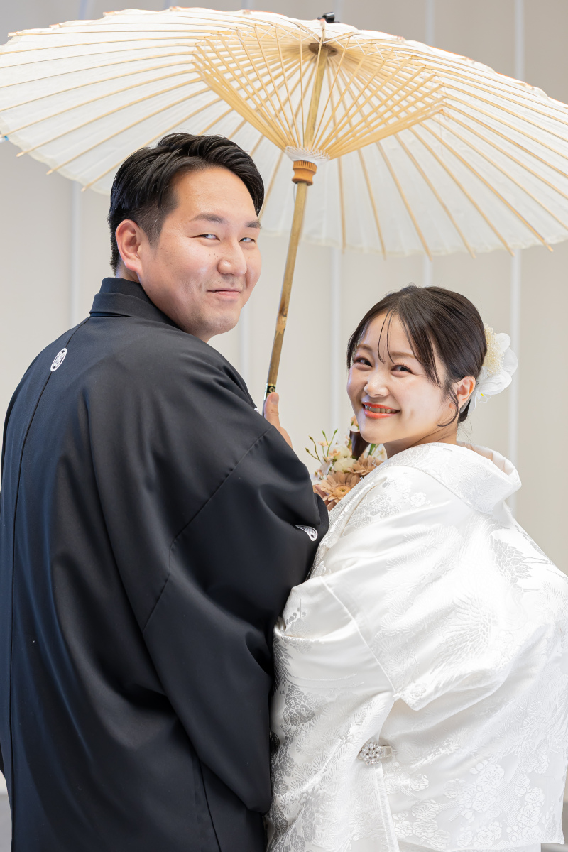 番傘のバックショット