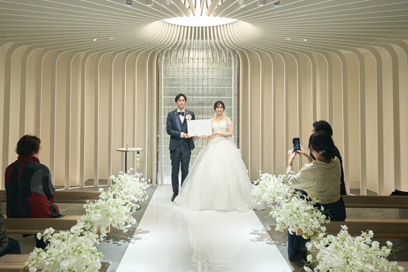 結婚証明書披露
