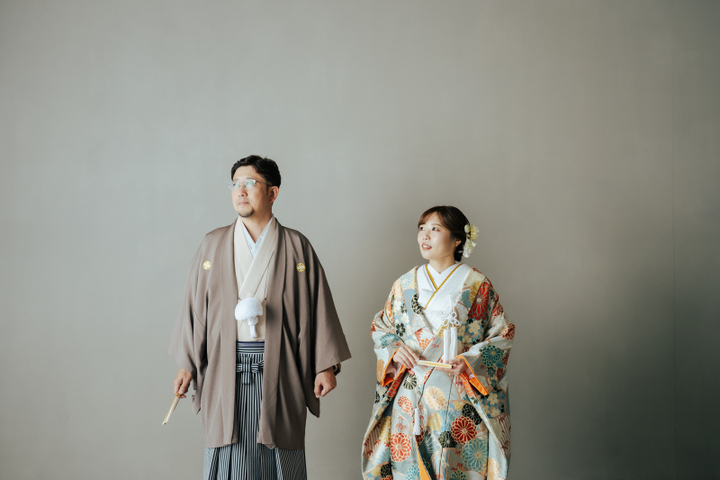 和装で残す2人の姿