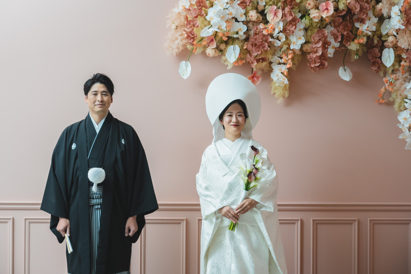値下げしました！　綿帽子　白無垢　レース　チュール　和装　花柄 白無垢ならでは 綿帽子姿もとても素敵です＾＾🤍 . かわいい