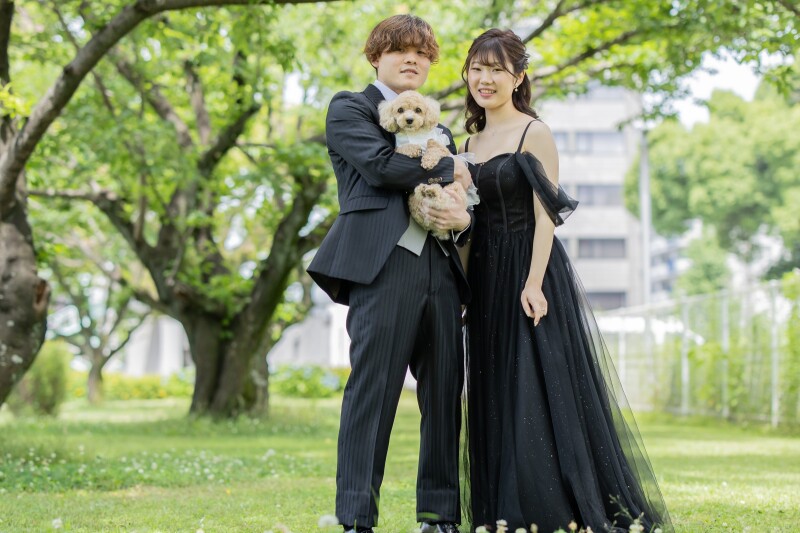 【特別割引】白川公園ペットフォト 洋装1点ロケーションプラン(ウエディングドレスorカラードレス)50データ
