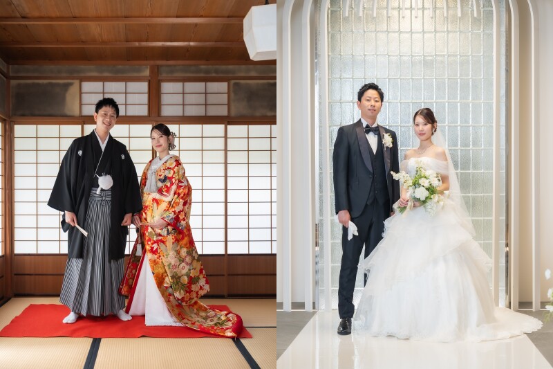 【11月までの撮影限定!69,500円OFF】洋装チャペル&和装ロケ_和洋2点プラン|全データ付