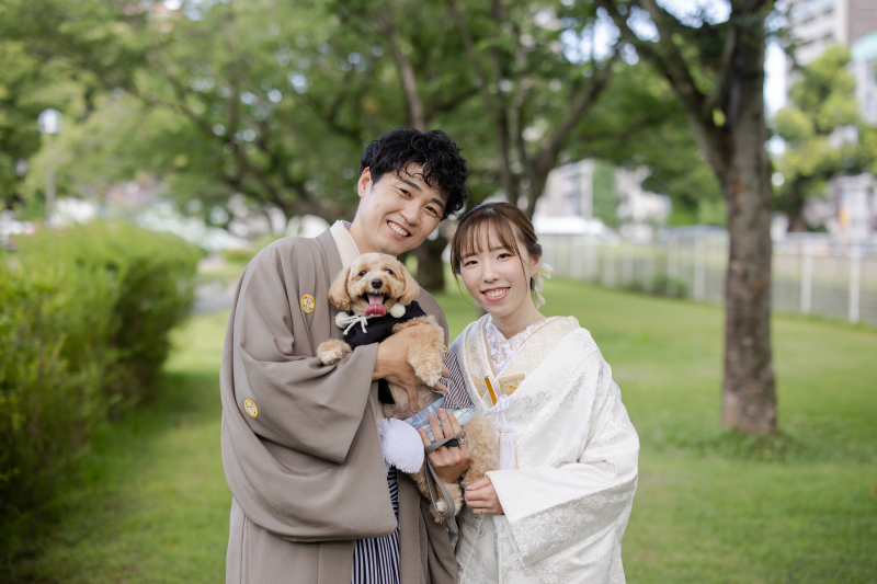 【特別割引】白川公園ペットフォト 洋装1点ロケーションプラン(ウエディングドレスorカラードレス)50データ