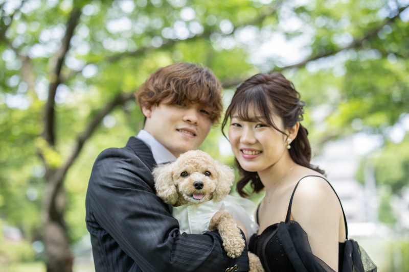 【特別割引】白川公園ペットフォト 洋装1点ロケーションプラン(ウエディングドレスorカラードレス)50データ