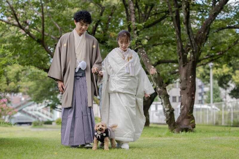 【特別割引】白川公園ペットフォト 洋装1点ロケーションプラン(ウエディングドレスorカラードレス)50データ