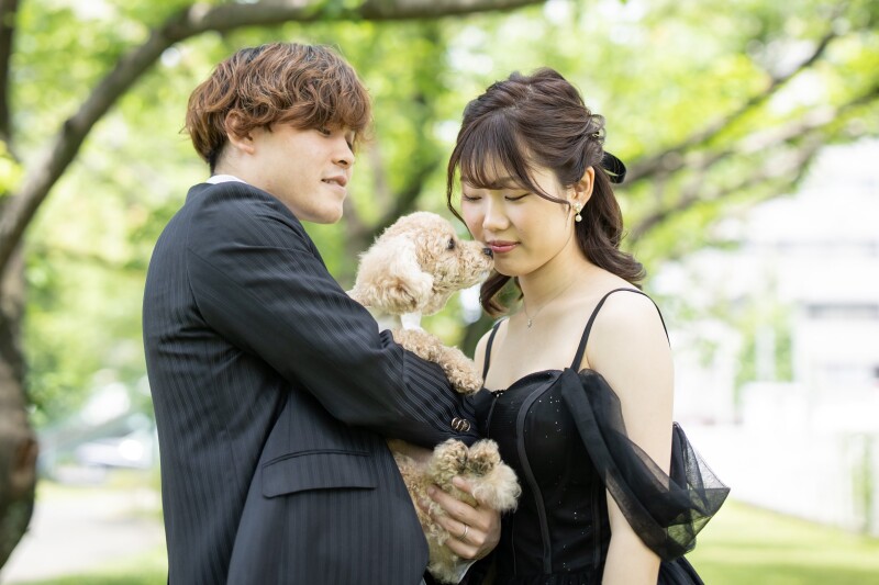 【特別割引】白川公園ペットフォト 洋装1点ロケーションプラン(ウエディングドレスorカラードレス)50データ