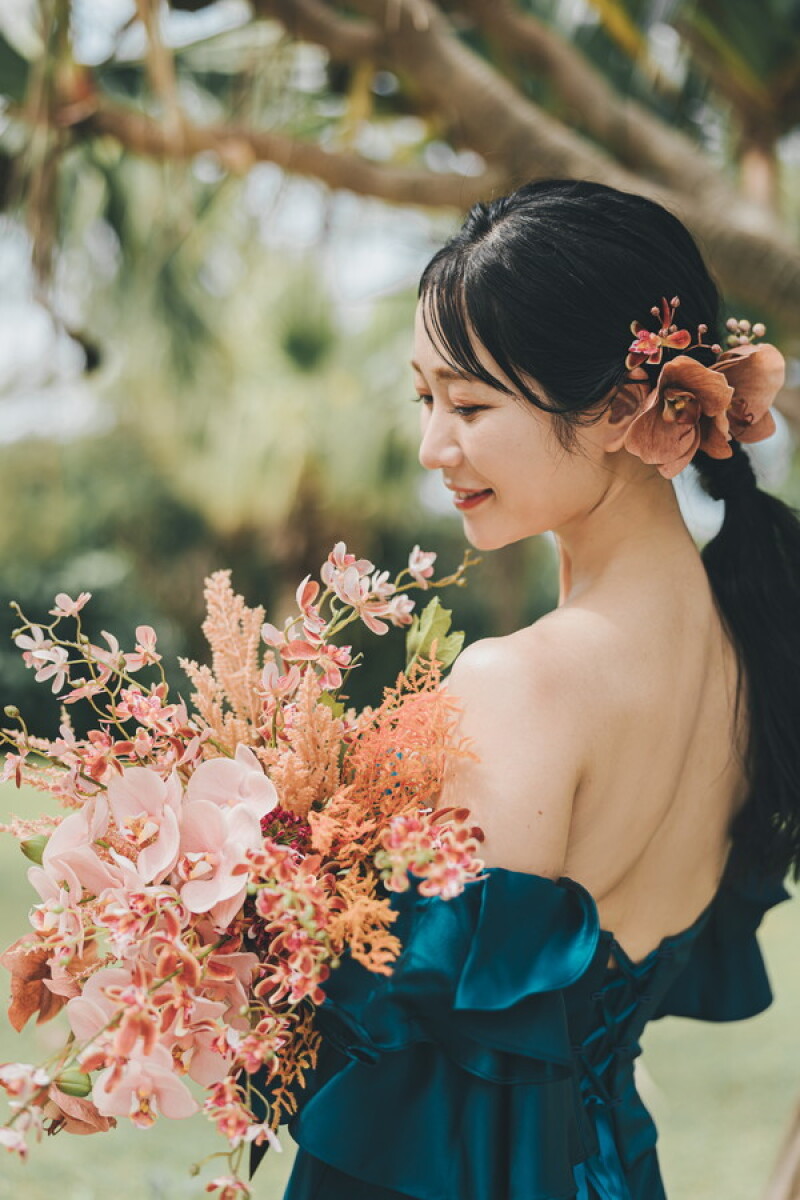 新婦イメージチェンジ⑭ナチュラルローシニヨン→ローポニー