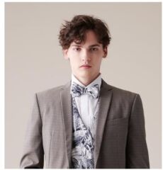 【ネクタイ】ボタニカル柄ボウタイ