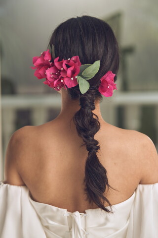 造花ヘッドピース【ブーゲンビリア】