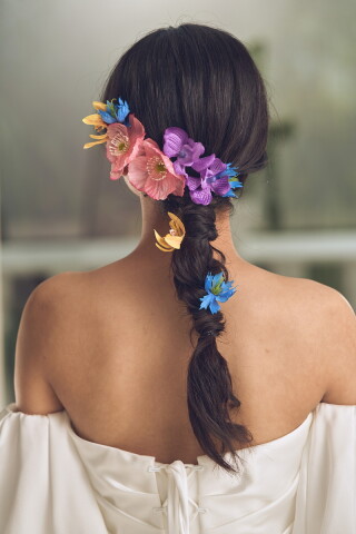 造花ヘッドピース【ポピー】