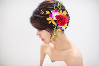 生花ヘッドピース【太陽のトロピカル】