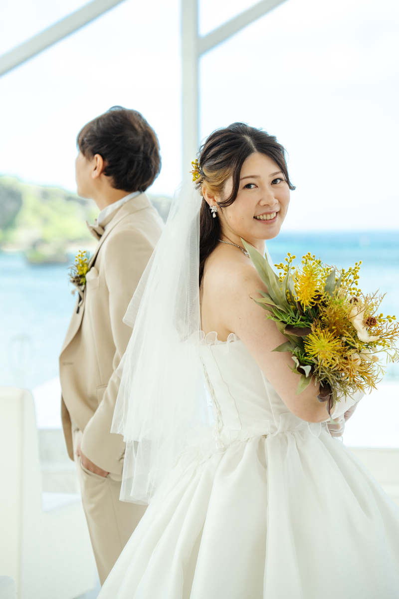 ブーケを持って・・・