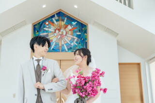 ブーゲンビリアとやさしい笑顔