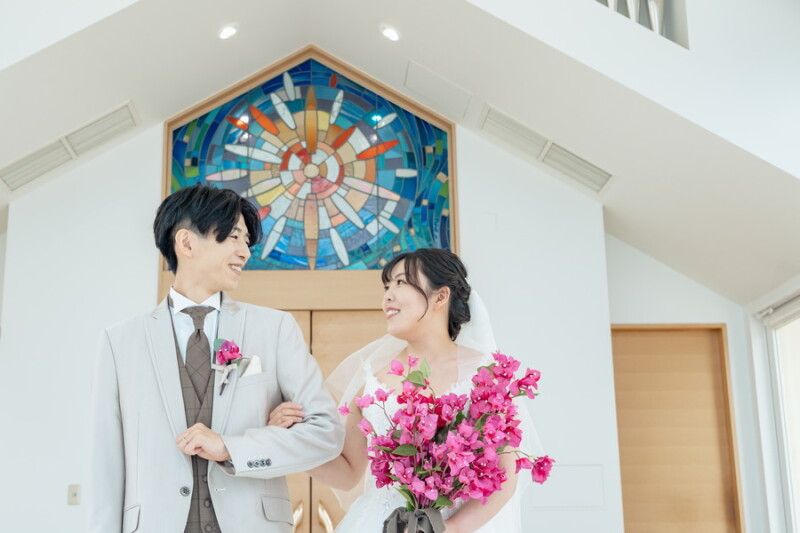 ブーゲンビリアとやさしい笑顔