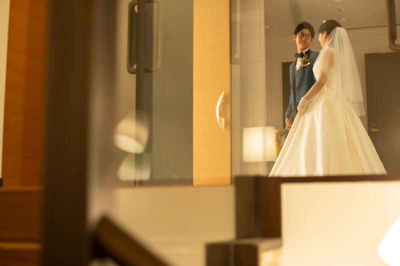 ガラス越しショット