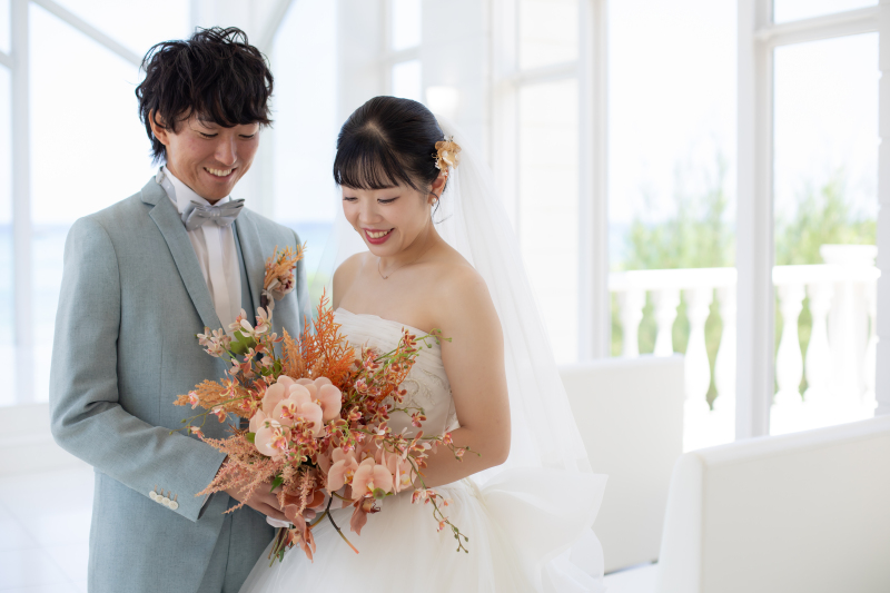 ブーケは華やかに