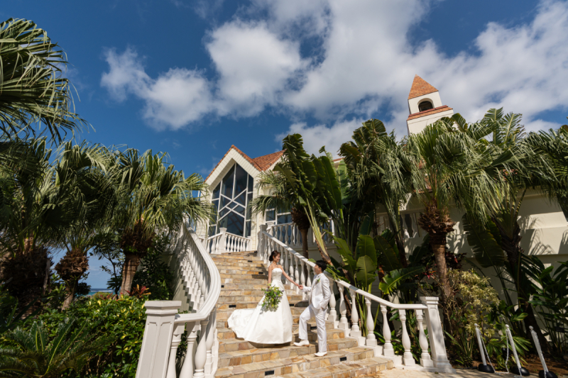 ダイナミックな大階段撮影