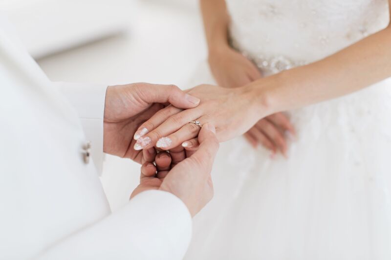 指輪の交換