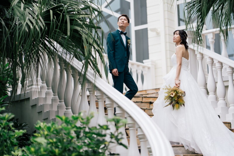 大階段でのショット