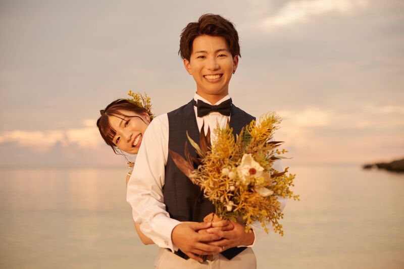 バックハグで仲良く