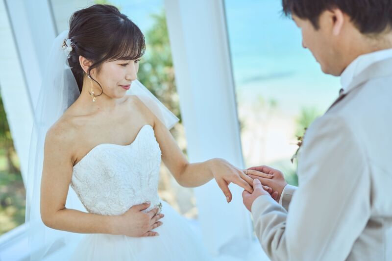 指輪交換シーン