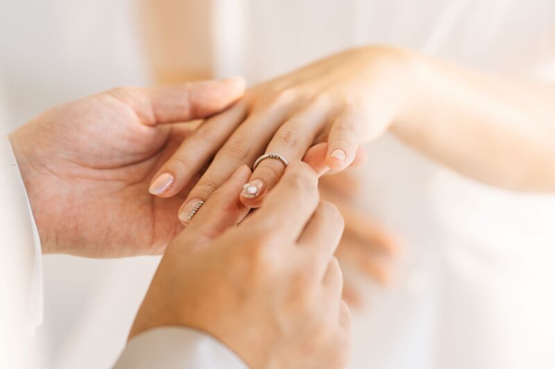 指輪の交換