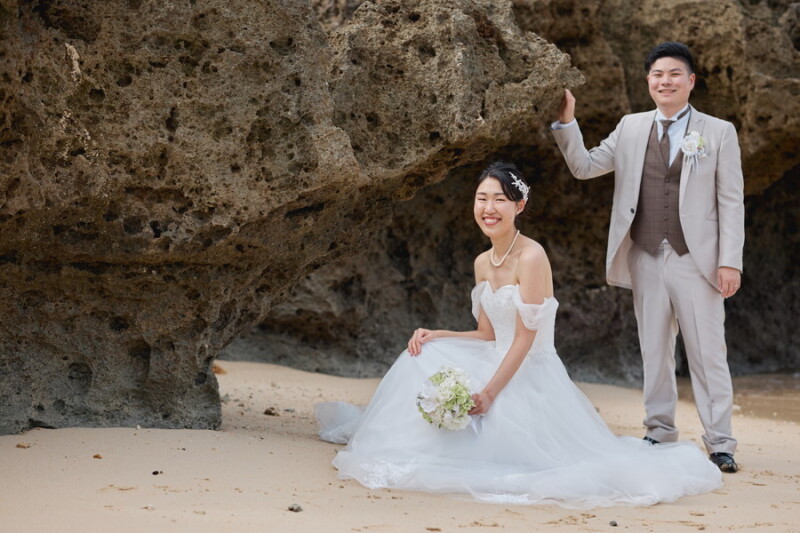 岩場でのショット☆