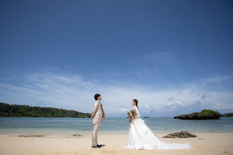 ビーチから撮影スタート!