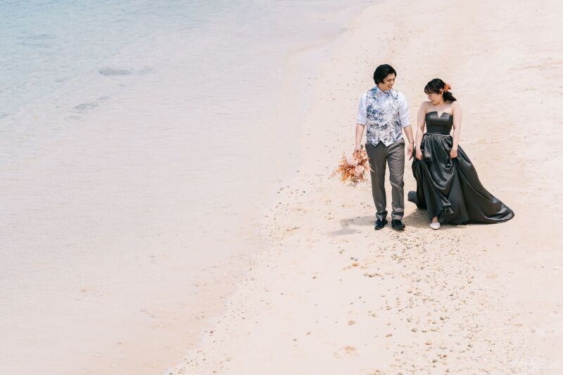 波打ち際をお散歩