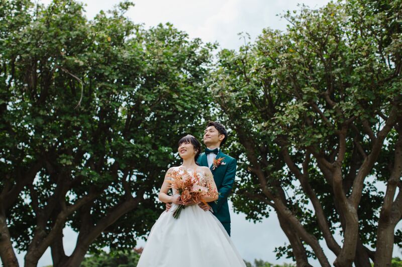 ガーデン × ブルーグリーンタキシード