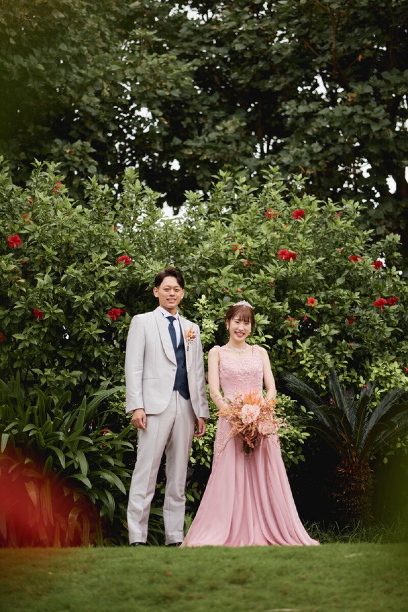 ガーデンと相性◎ベビーピンクドレス♡