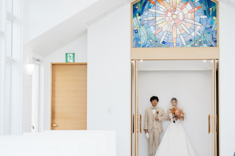 チャペル内撮影スタート