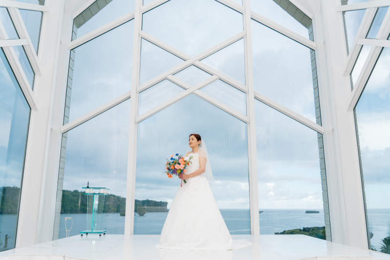 ウェディングドレス姿