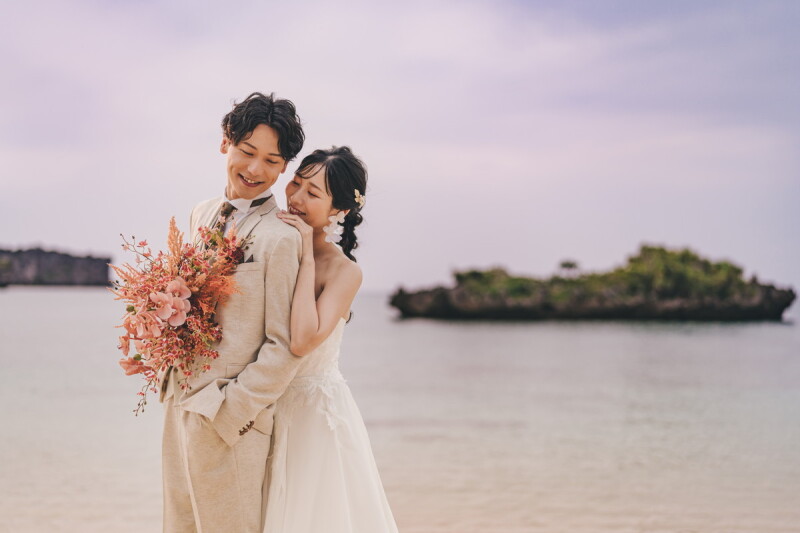 ロマンティック×ナチュラルなサンセットビーチ撮影